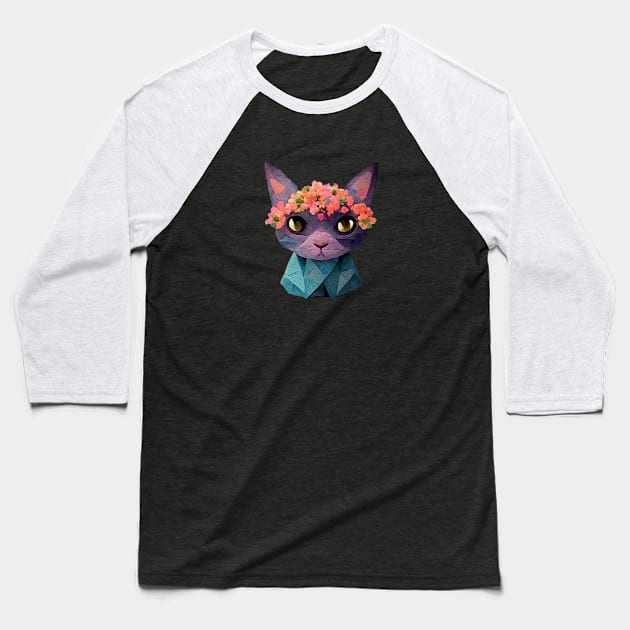 cute stylized cat Baseball T-Shirt by ElArrogante